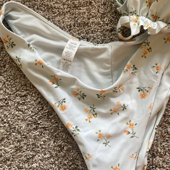 Floral Bikini Set with Ruffle Trim - Picture 2 of 3